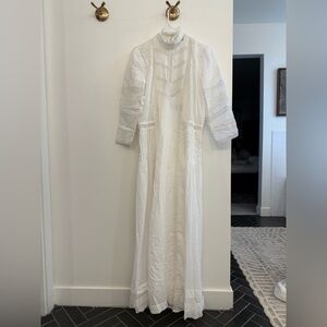 Ralph Lauren Elegant Cream Long Sleeve Dress